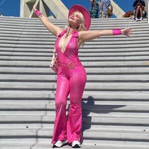 Pink Women's Jumpsuit Barbie Cosplay